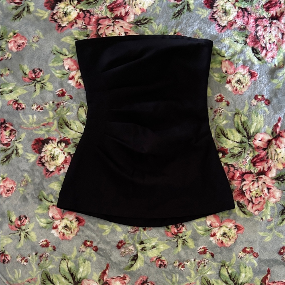 Maeve ANTHRO Sz XS Black Strapless Top